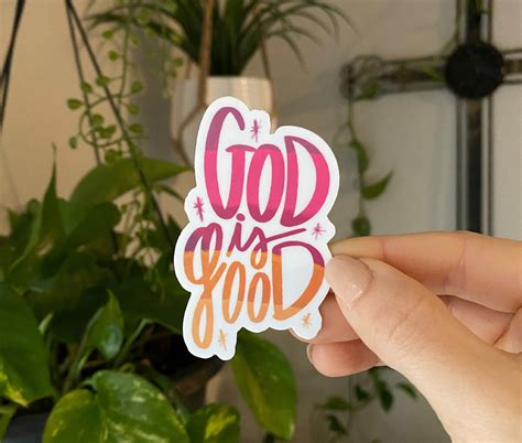 God is Good Sticker Bible Stickers Christian Stickers Faith Stickers ...