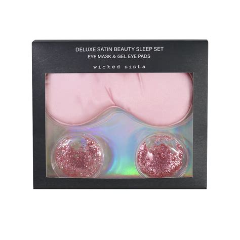 Pink deluxe satin beauty sleep set - Wicked Sista | Cosmetic Bags