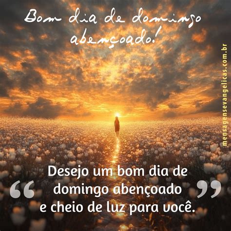 Abençoado Reflexão Mensagem De Bom Dia - Bom Dia Domingo Abençoado e Cheio de Luz com Foto - Mensagens Evangélicas