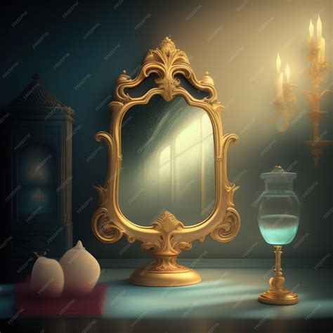 Premium AI Image | Generative AI Magic mirror in a fantasy room