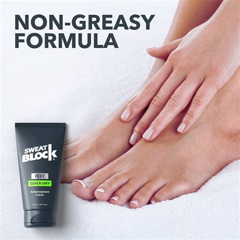 SweatBlock Quick-Dry Lotion for Sweaty Feet - Hyperhidrosis Treatment