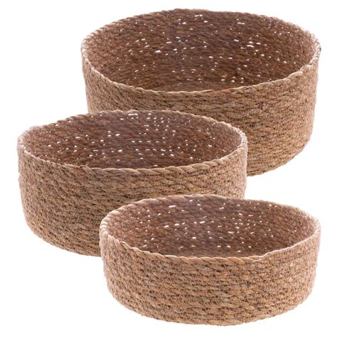 Cestos De Fibra Natural - Conjunto 3 Cestos de Fibra Natural 29480 Wolff-Paris Luz - Loja online ...
