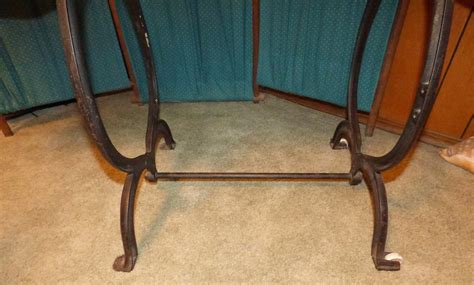 Treadle Sewing Machine Wood Cabinet, Antique, Porcelain Wheels Four ...