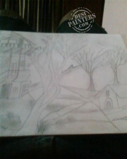 Landscape Pencil Sketch - Desi Painters