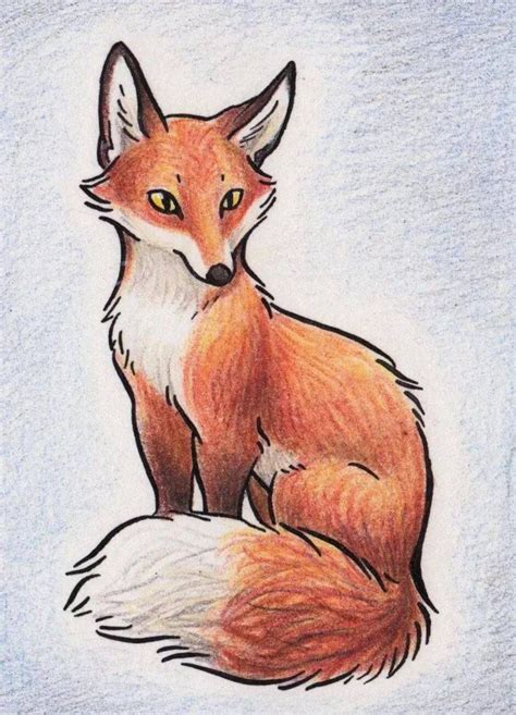 Рисунок лисы легкий