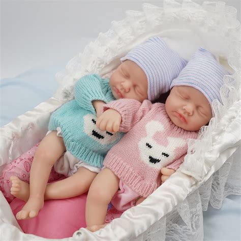 Preemie Reborn Dolls Twins ICradle Reborn Baby Dolls Twins 18 Inch