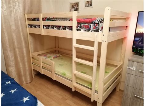 Купить двухъярусную кровать из массива дерева не дорого в Москве ...