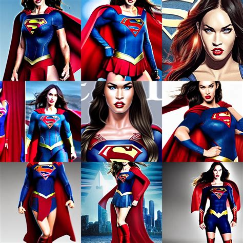 Megan Fox as supergirl, DC comics, Superhero | Stable Diffusion