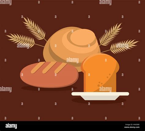 type bread nutrition food stock vector image art alamy