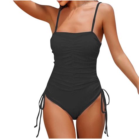 One-Piece Bathing Suit Women's Ruched One Piece Swimsuit Tummy Bathing