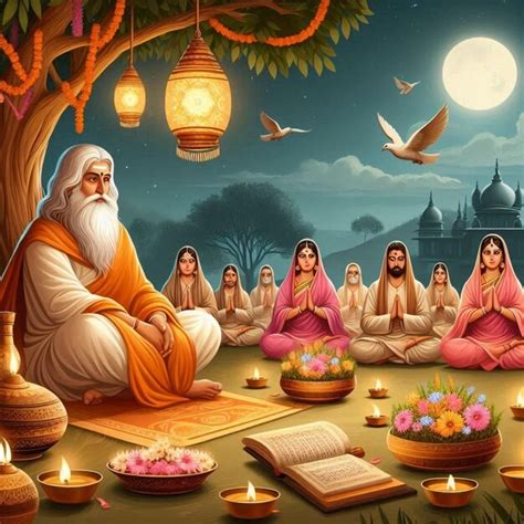 happy guru purnima indian  nepalese festival  spiritual