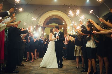 Kristine and Ricky’s Kissing Sparkler Exit
