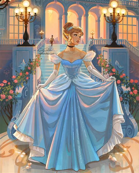 ToshiaSan | Art on Instagram: "Cinderella in my style 🌟 I painted Cindy