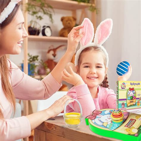 Easter Egg Decorating Kit, Includes Cute Bunny Egg Decorating Spinner