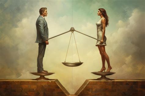 premium photo gender equality scale