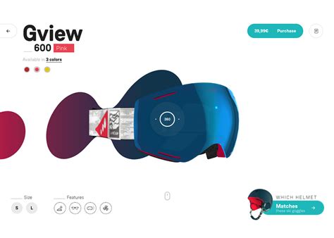 Wed'ze ski goggles collection - Awwwards SOTD