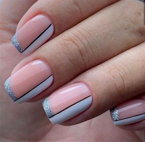 Nail Designs Lines Simple Coffin