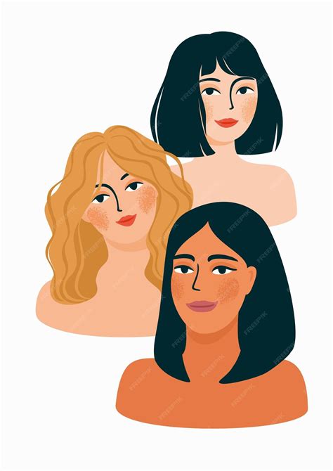 Premium Vector | Isolated vector illustration of abstract women with