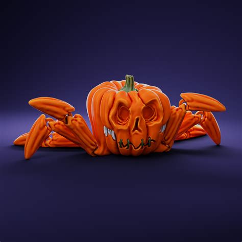 STL file Flexi halloween pumpkin PRINT-IN-PLACE 🎃・Template to download