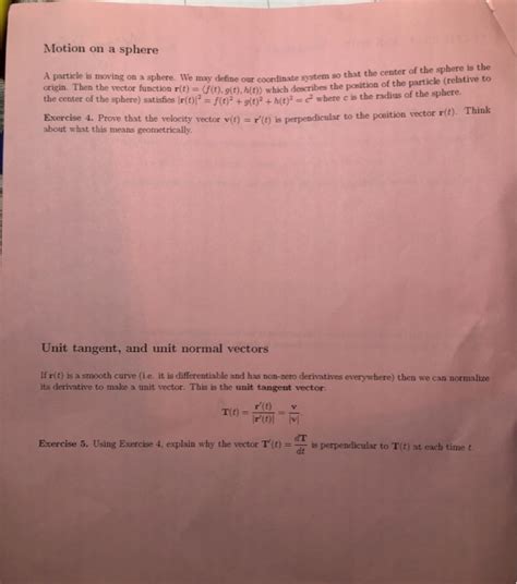 Solved Motion on a sphere A particle is moving on a sphere. | Chegg.com 