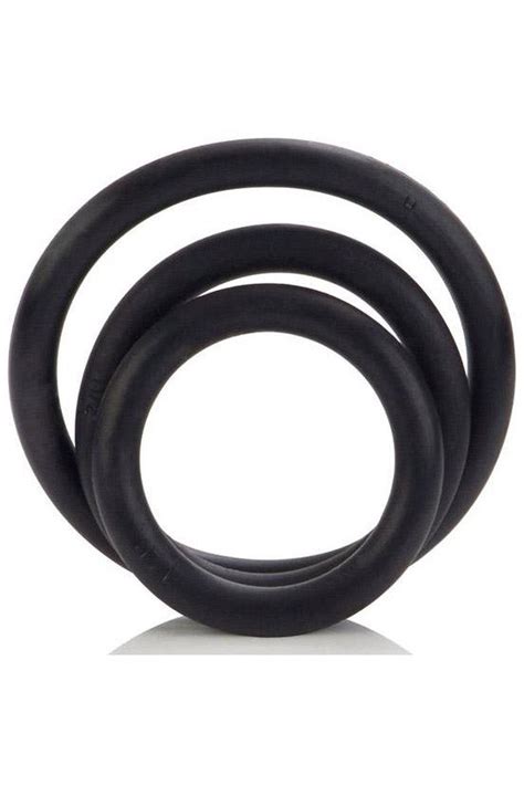 california exotics rubber ring  piece set fetshop