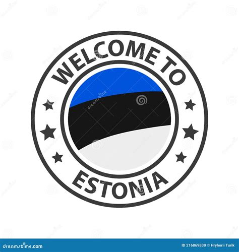 Welcome To Estonia. Collection of Welcome Icons Stock Vector