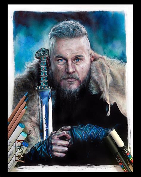 Ragnar Lothbrok Drawing at PaintingValley.com | Explore collection of ...