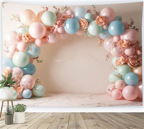 birthday backdrop diy balloons flowers backdrop brp