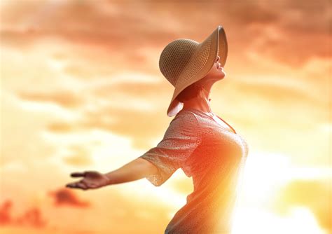 temple, sunlight, women, sunset, red, sun hats, romance, beauty, hand ...