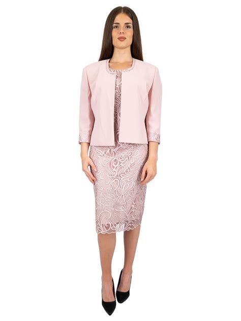 Abito Cerimonia Donna Corto Tailleur Elegante Taglie Forti