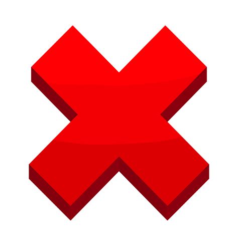 red wrong mark game asset  icon transparent background  png