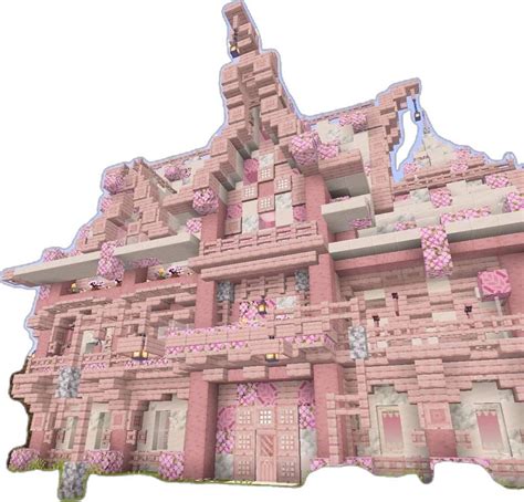 How to build Cherry Blossom Mansion - Minecraft Tutorial | Minecraft