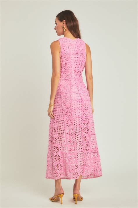 Textured Sleeveless Maxi Dress – Endless Rose