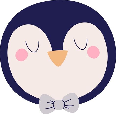 premium vector penguin bird face