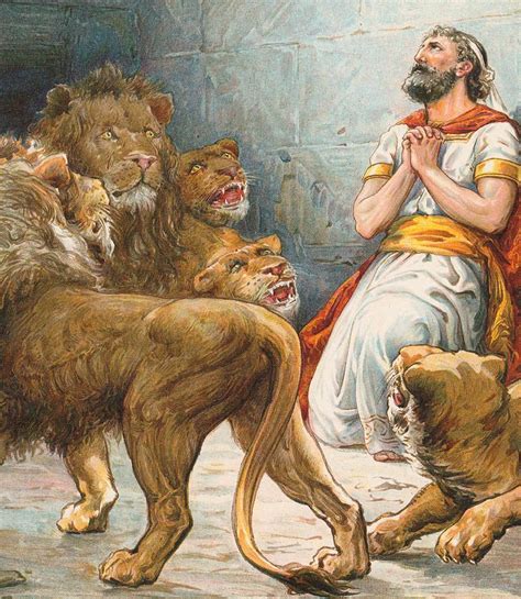 Daniel in the lion's den by Robert Ambrose Dudley | Bible art, Daniel