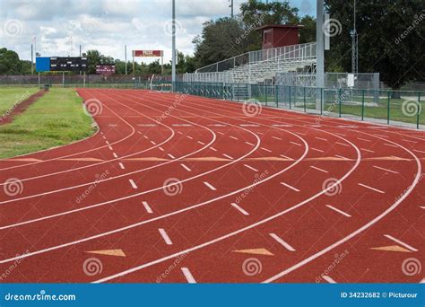 Track And Field Runway And Empty Seats Stock Image | CartoonDealer.com