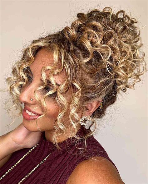 Medium Curly Updo Hairstyles