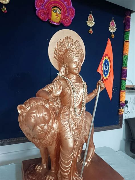 golden hand painted makrana marble bharat mata statue modern style