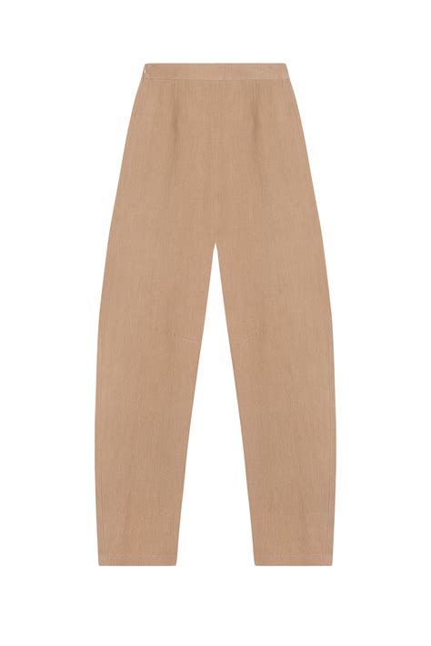 Cortana - Dakota, sand pink virgin wool and linen pants