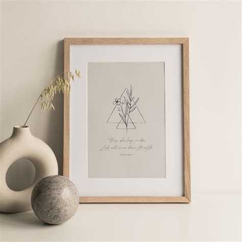 Isaías 40:31 Arte Cristiano Minimalista Moderno Arte moderno | Etsy