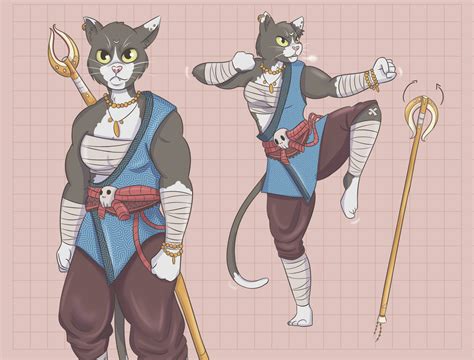 Joo Ann Tabaxi Monk - D&D character design by Pudinni on Dribbble