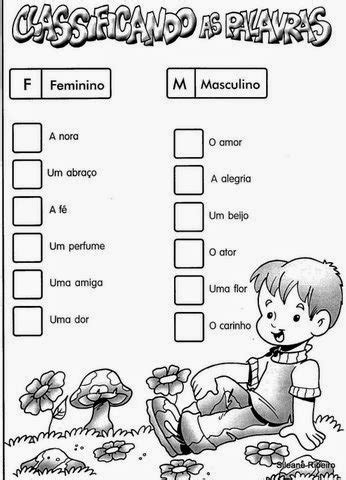 Educa X: Atividades de português 2 ano masculino e feminino