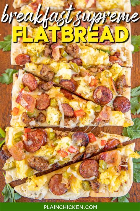 Breakfast Supreme Flatbread - Plain Chicken