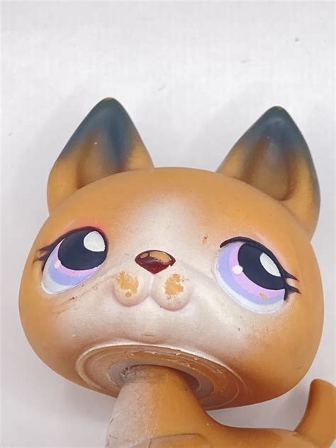 ️ Littlest Pet Shop LPS # 112 German Shepherd Dog Purple Eyes | eBay