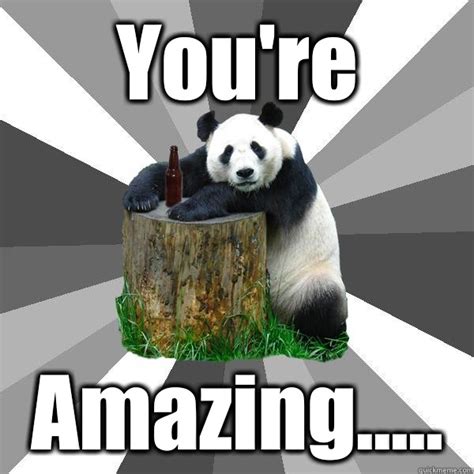 You're Amazing..... - Pickup-Line Panda - quickmeme