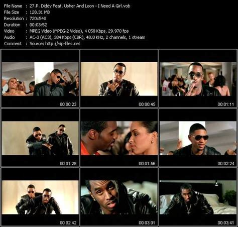 P. Diddy (Puff Daddy) Feat. Usher And Loon «I Need A Girl, Part 1» VOB File