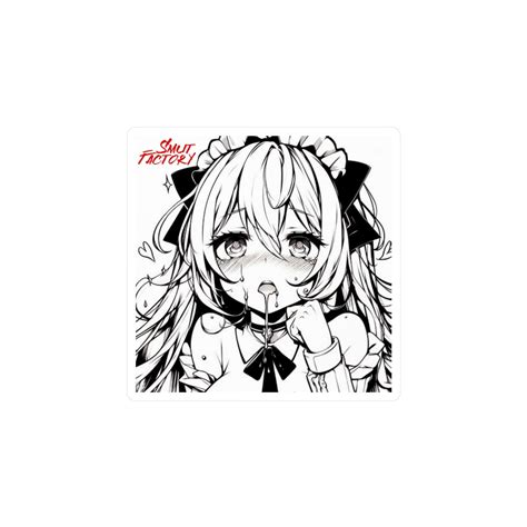 Drooling Vinyl Sticker - Anime Girl Ahegao Decal - Etsy