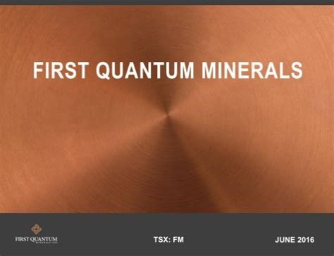 FIRST QUANTUM MINERALS