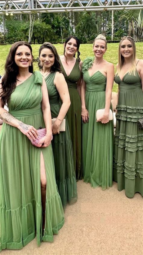 Vestido Para As Madrinhas De Casamento - Vestido verde oliva longo 60 modelos para madrinhas de casamento e ...