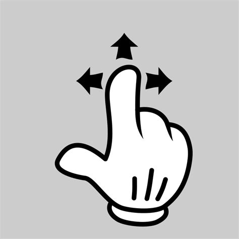 Mouse Dando Flick - MultiTouch-Interface Mouse-theme Drag-Flick - Openclipart